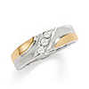 Dimond Band in Two Tone
